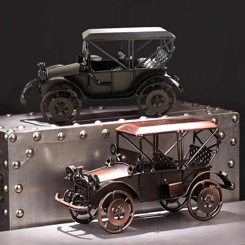 Vintage And Collectible Toys - โมเดลรถโบราณสไตล์ยุโรป วัสดุโลหะผสม ของตกแต่งงานฝีมือสร้างสรรค์ ของสะสมรถจิ๋ว ของขวัญ ของเล่น