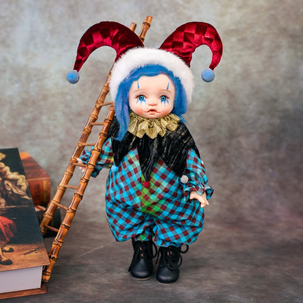 Vintage And Collectible Toys - ของขวัญวันฮาโลวีน ตุ๊กตาตัวตลกเซรามิกขนาด 14 นิ้ว ของสะสมวินเทจ ของตกแต่ง