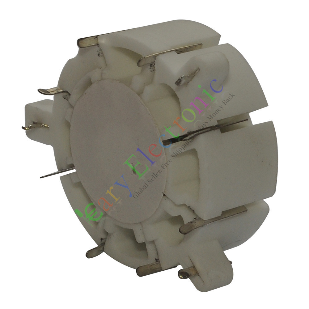 Tube Amplifier Part - ขายส่งและขายปลีก 2 pc 8pin เซรามิคหลอดสูญญากาศซ็อกเก็ตเครื่องขยายเสียงไฮไฟวิทยุ DIY