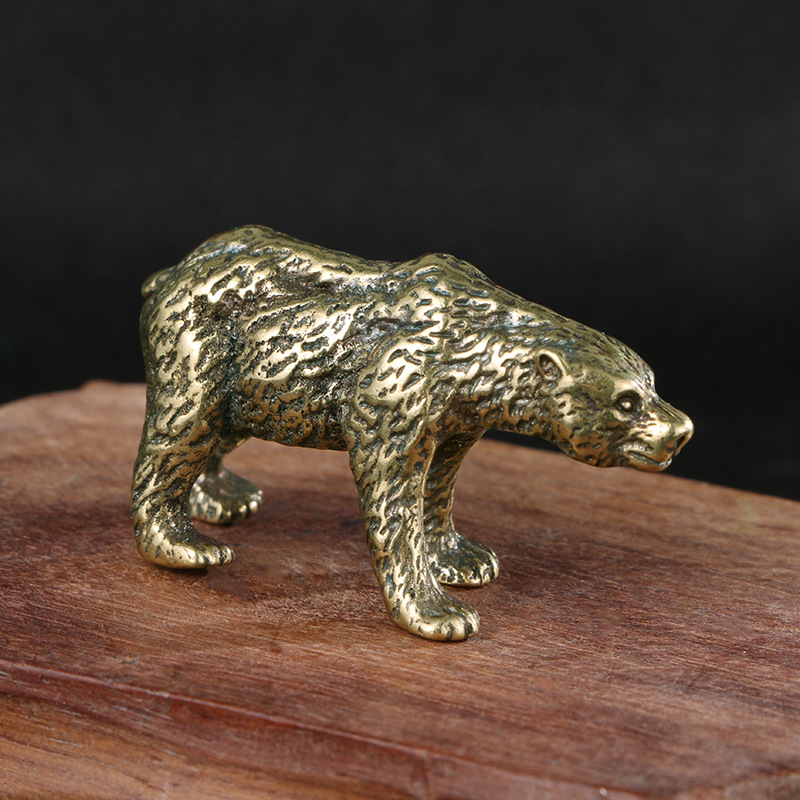 งานประติมากรรมรูปหมีทองเหลืองโ - Vintage Collectible Bears บทวิจารณ์และราคา