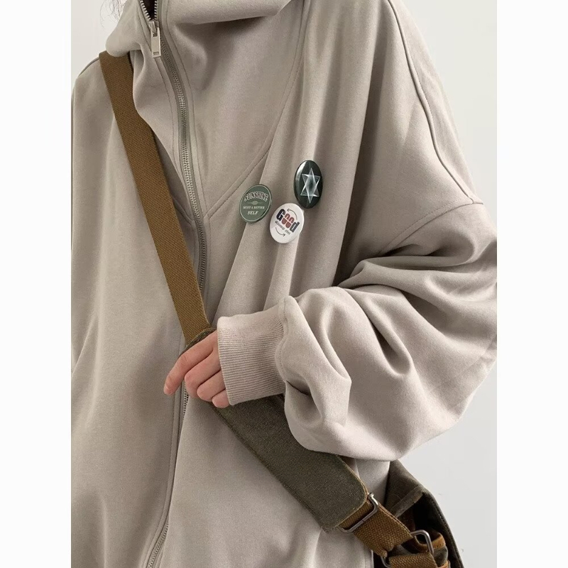 ชุดลำลองแนววิทยาลัยสำหรับฤดูใบ - Vintage Zip Hoodie บทวิจารณ์และราคา
