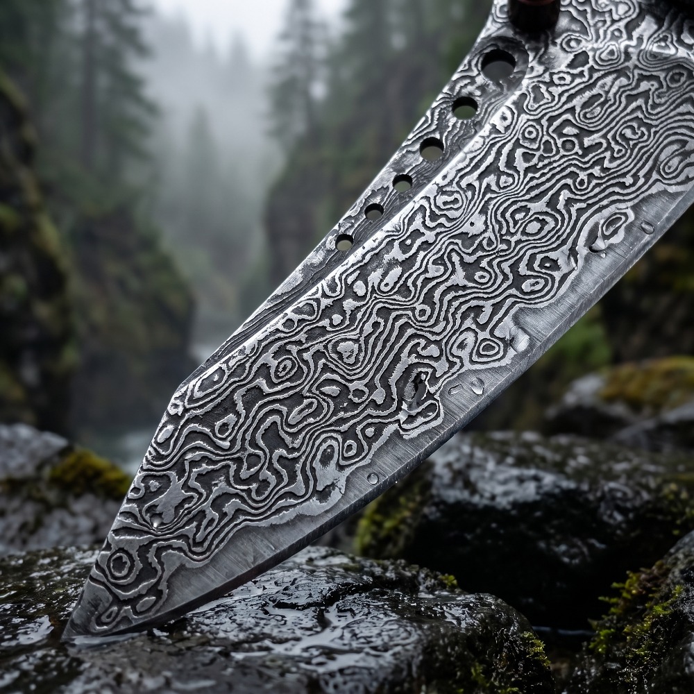 มีดพับลายดามัสกัสความแข็งสูง ม - Vintage Collectible Knives บทวิจารณ์และราคา