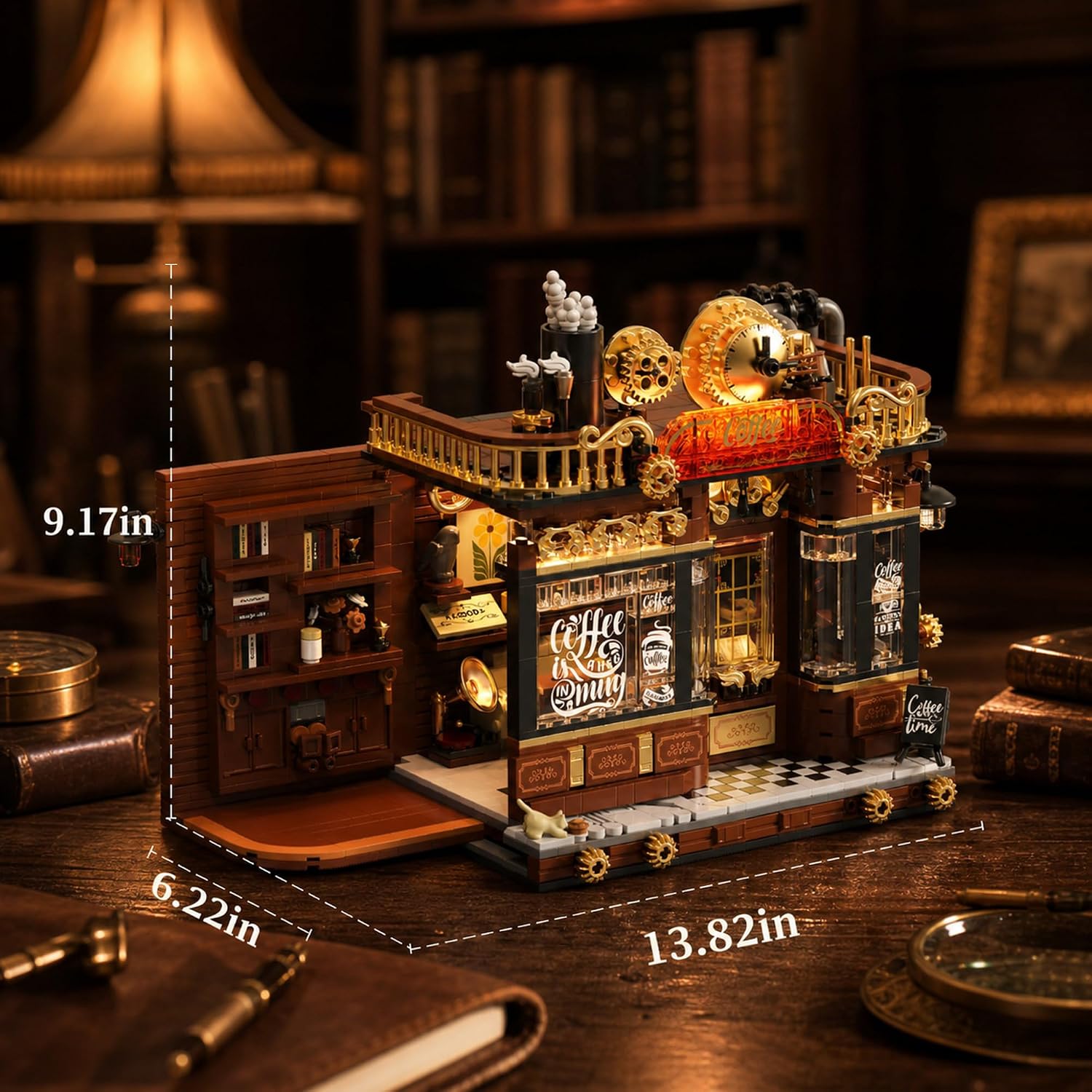 ชุดสร้างร้านกาแฟสไตล์สตีมพังค์ - Vintage Collectible Shop บทวิจารณ์และราคา