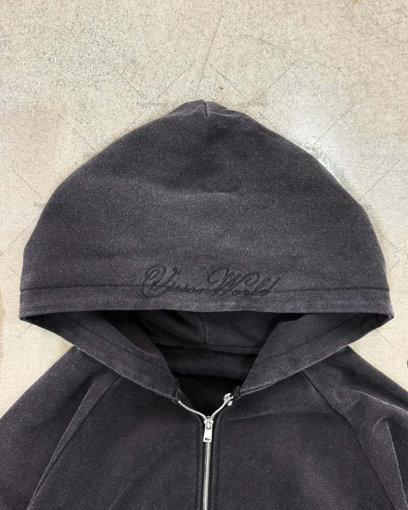 Y2K Harajuku Gothic Letter พิม - Vintage Zip Hoodie บทวิจารณ์และราคา
