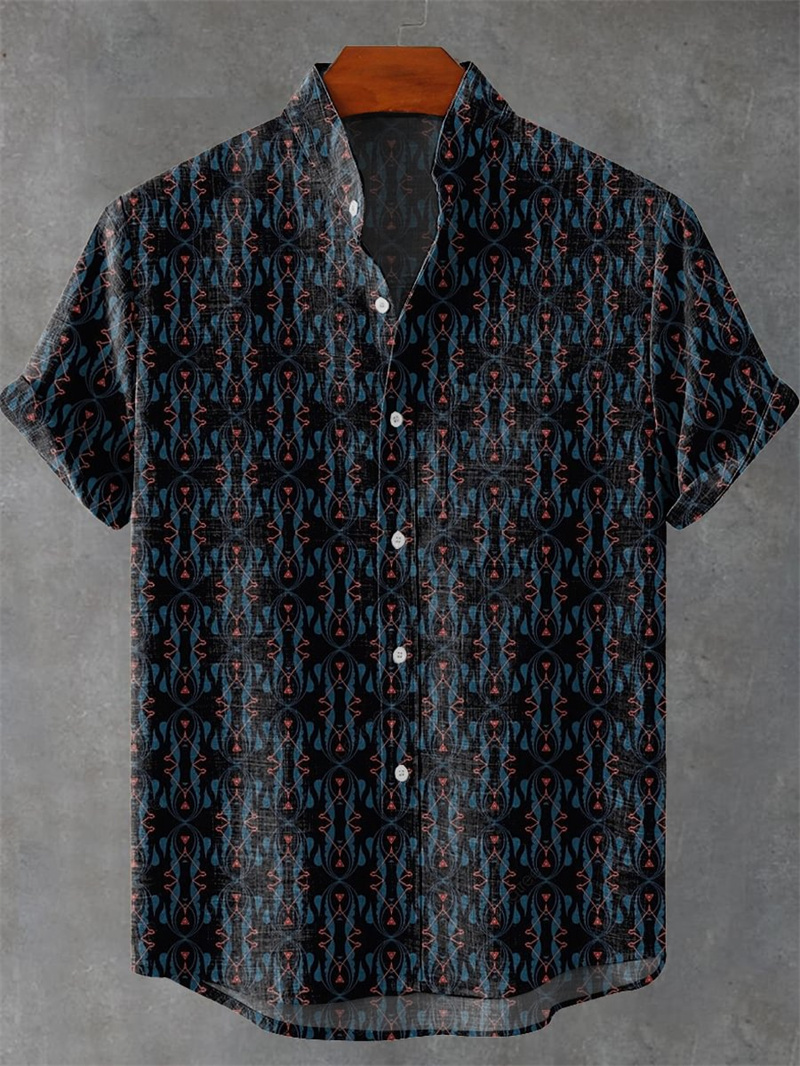เสื้อเชิ้ตผ้าลินินแขนสั้นผู้ชา - Vintage Collectible Shop บทวิจารณ์และราคา