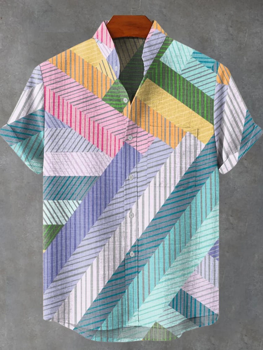 ใหม่ผู้ชายแขนสั้นผ้าลินินเสื้อ - Vintage Collectible Shop บทวิจารณ์และราคา