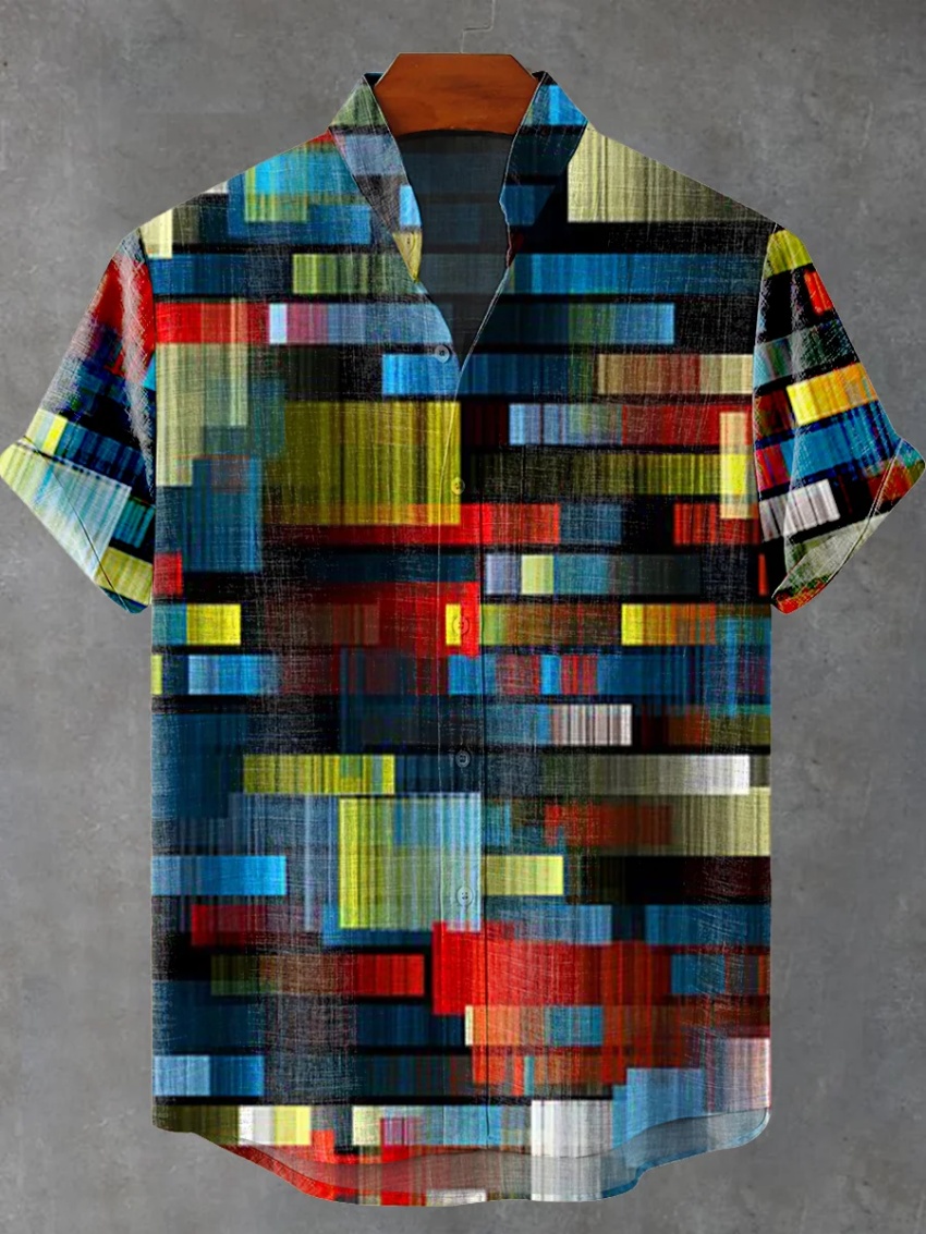 ใหม่ผู้ชายแขนสั้นผ้าลินินเสื้อ - Vintage Collectible Shop บทวิจารณ์และราคา