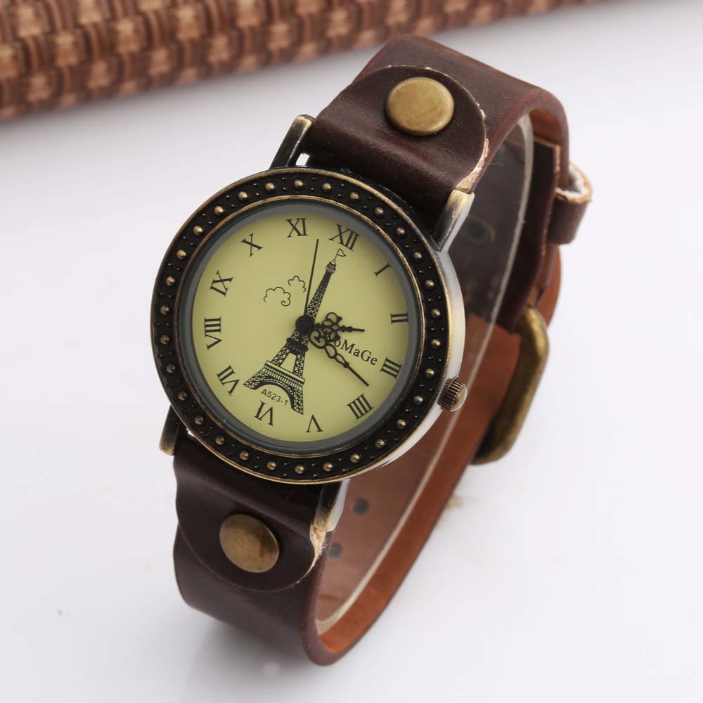 สตรีนาฬิกาแฟชั่นผู้หญิงสายรัดน - Vintage Watch Crystal บทวิจารณ์และราคา