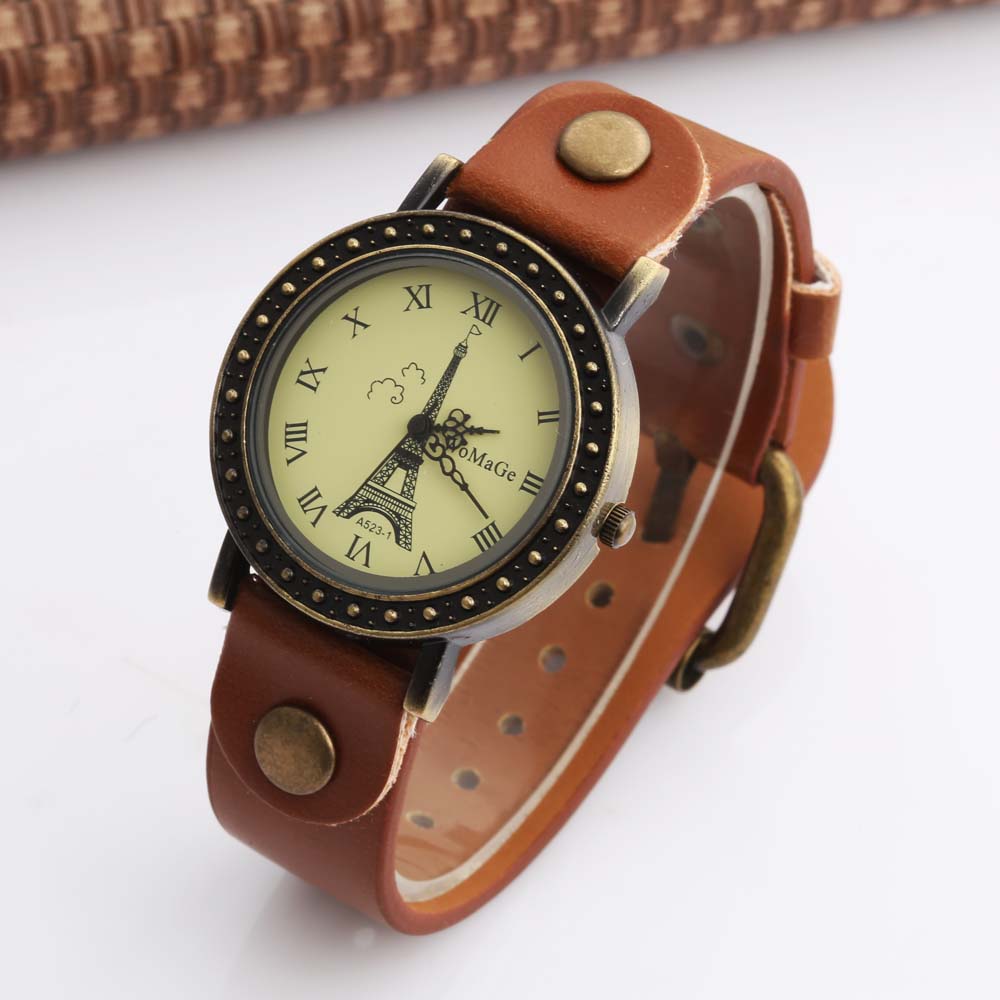 สตรีนาฬิกาแฟชั่นผู้หญิงสายรัดน - Vintage Watch Crystal บทวิจารณ์และราคา