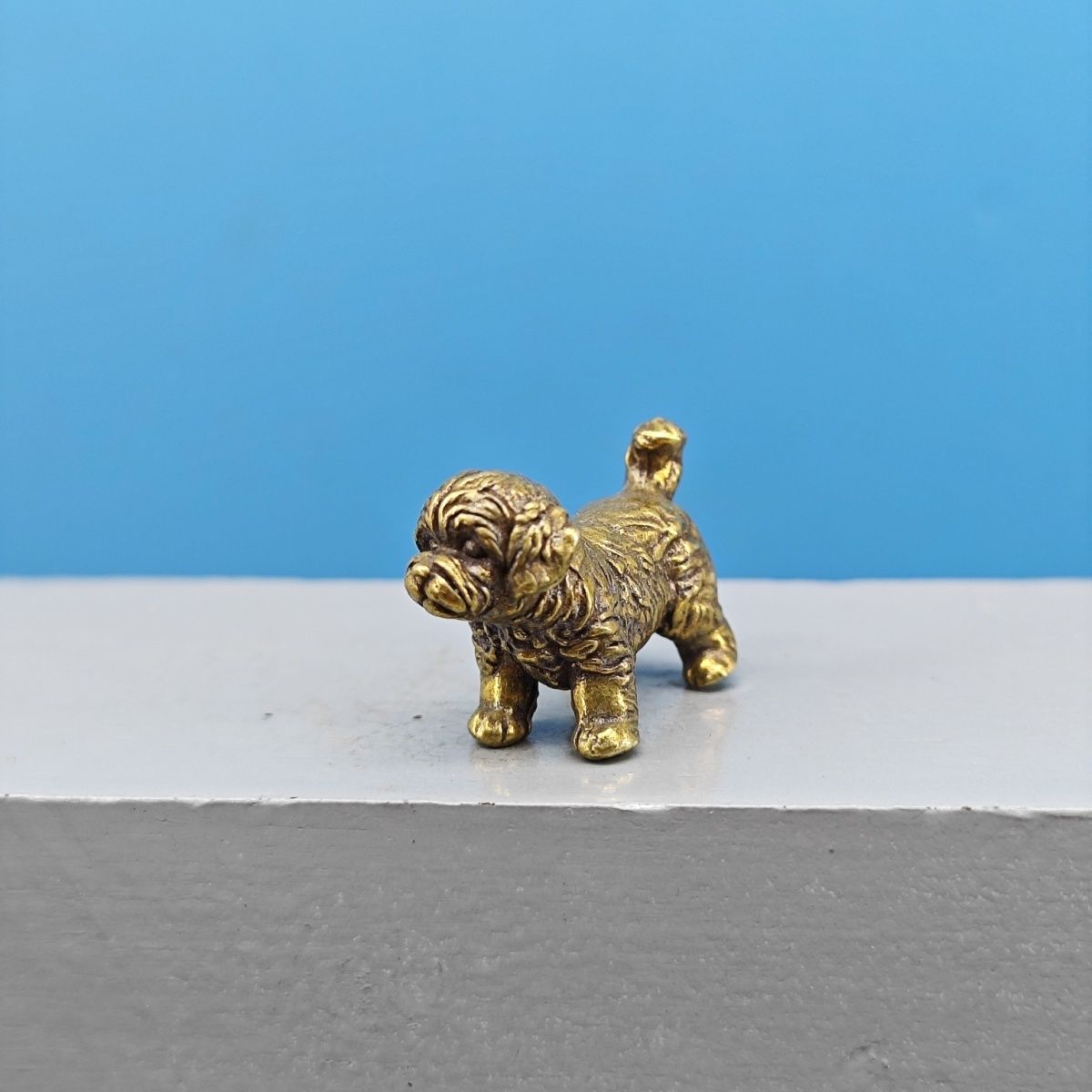 รูปปั้นสุนัขทองเหลืองขนาดเล็ก  - Vintage Collectible Bears บทวิจารณ์และราคา