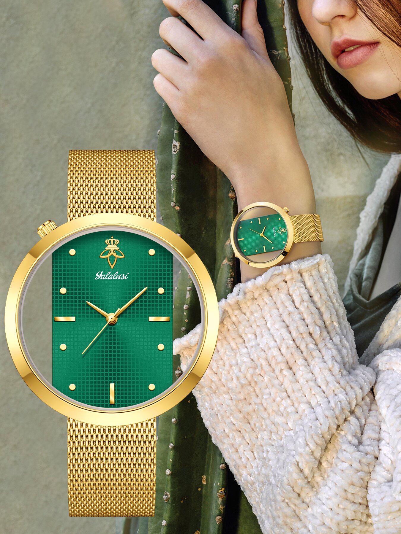 YaLaLuSi นาฬิกาข้อมือสตรีสไตล์ - Vintage Watch Crystal บทวิจารณ์และราคา