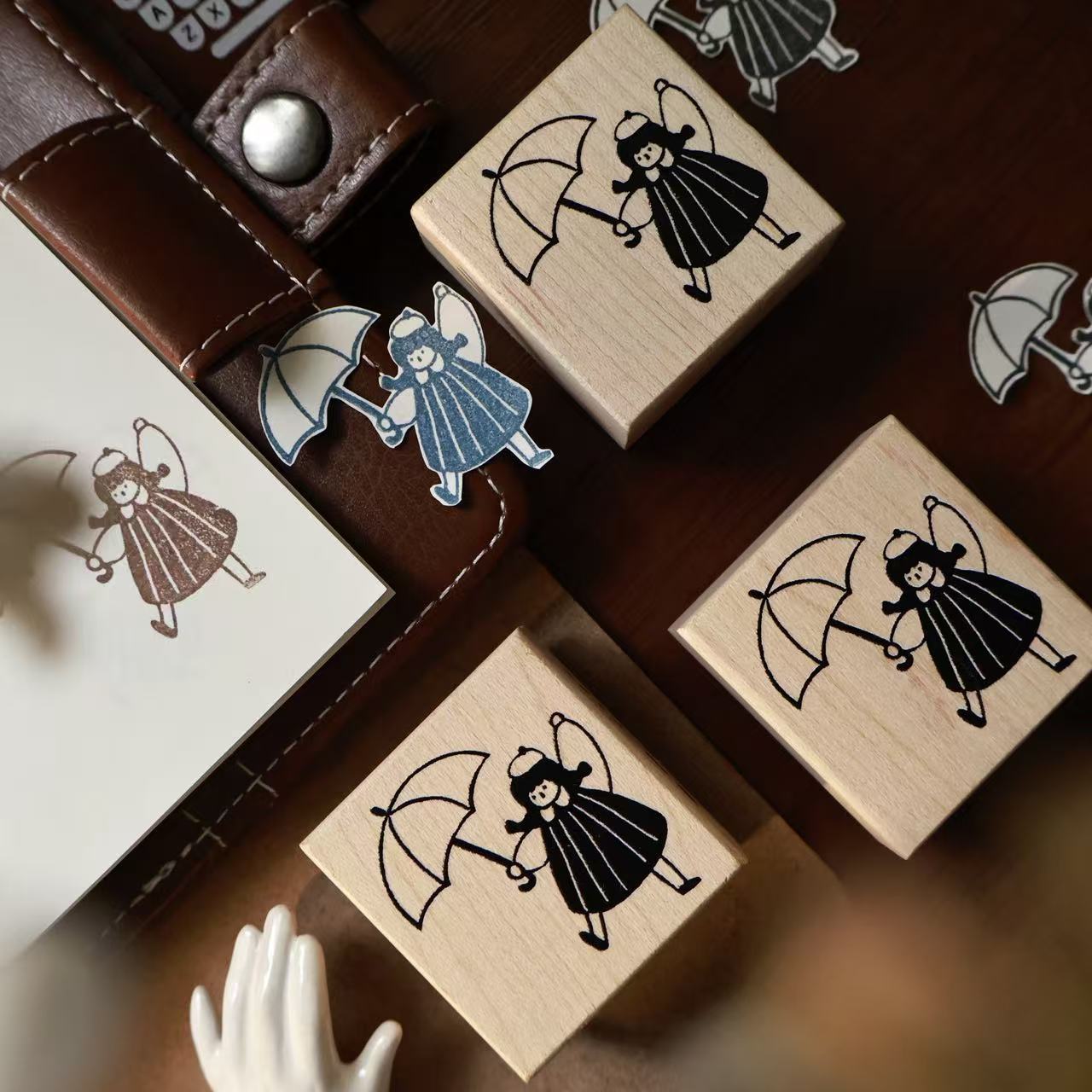 แสตมป์ไม้ลายร่มเค้กสไตล์วินเทจ - Vintage Collectible Stamps บทวิจารณ์และราคา