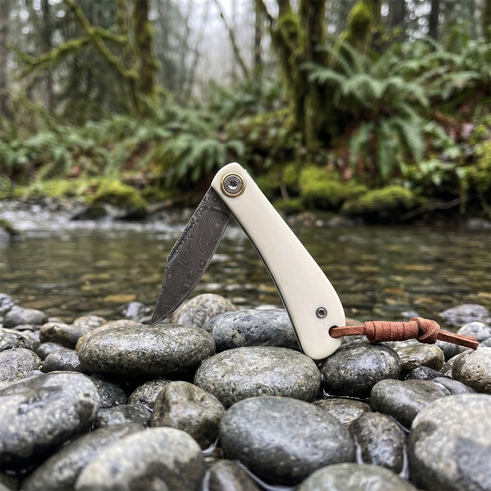 มีดพับวินเทจลายดามัสกัส ด้ามทำ - Vintage Collectible Knives บทวิจารณ์และราคา